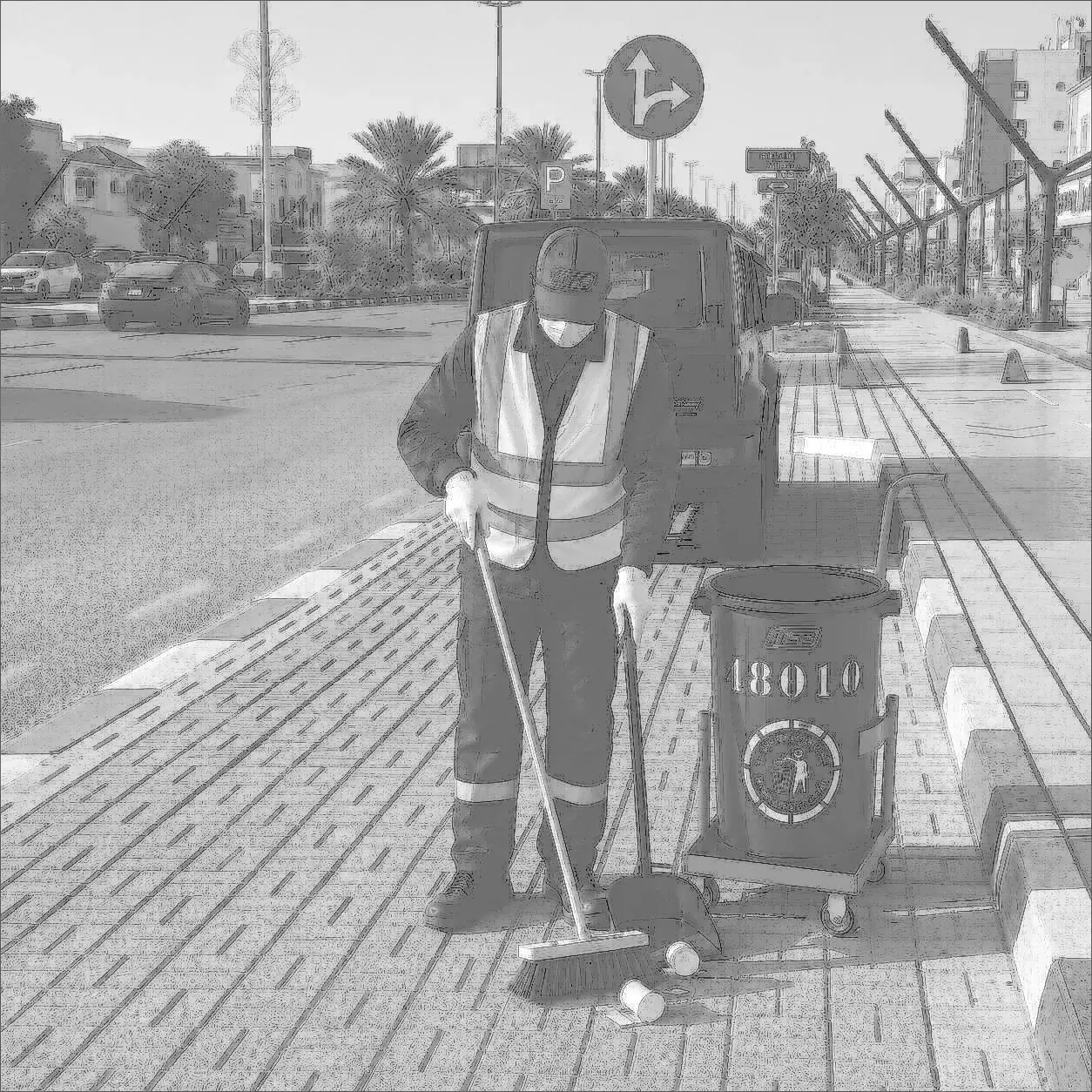 جمع ونقل النفايات من محافظة رأس تنورة وتوابعها