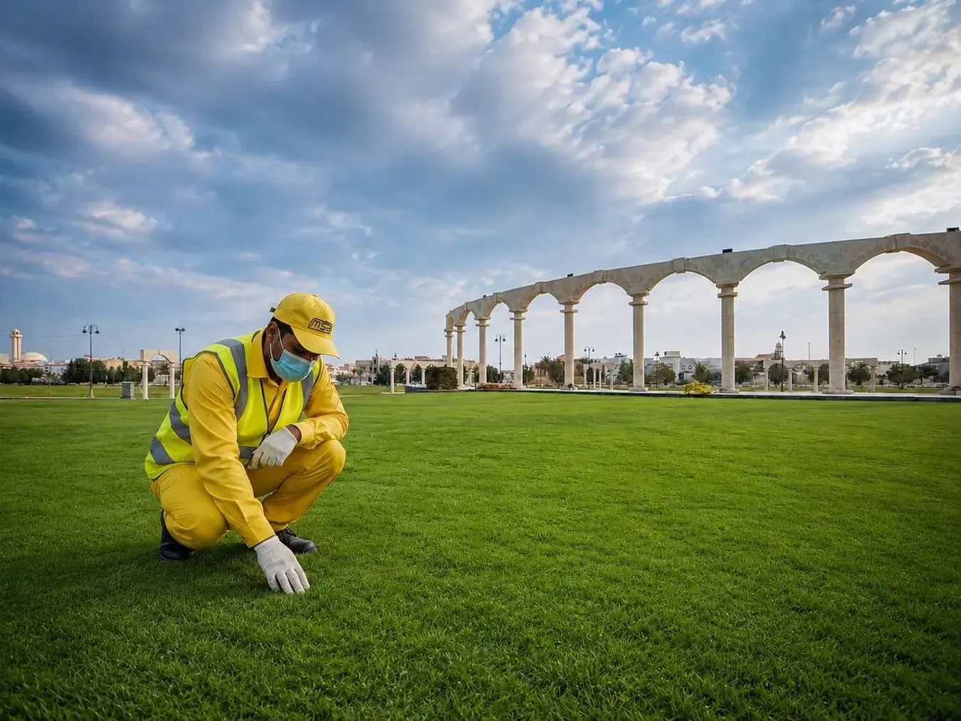 مشروع صيانة المسطحات الخضراء